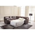 Современная кожаная мебель Угловой диван-кровать (657)